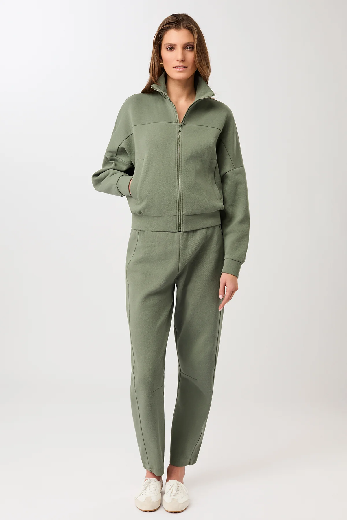 Blouson - Charcoal Green, GOTS - Image 4