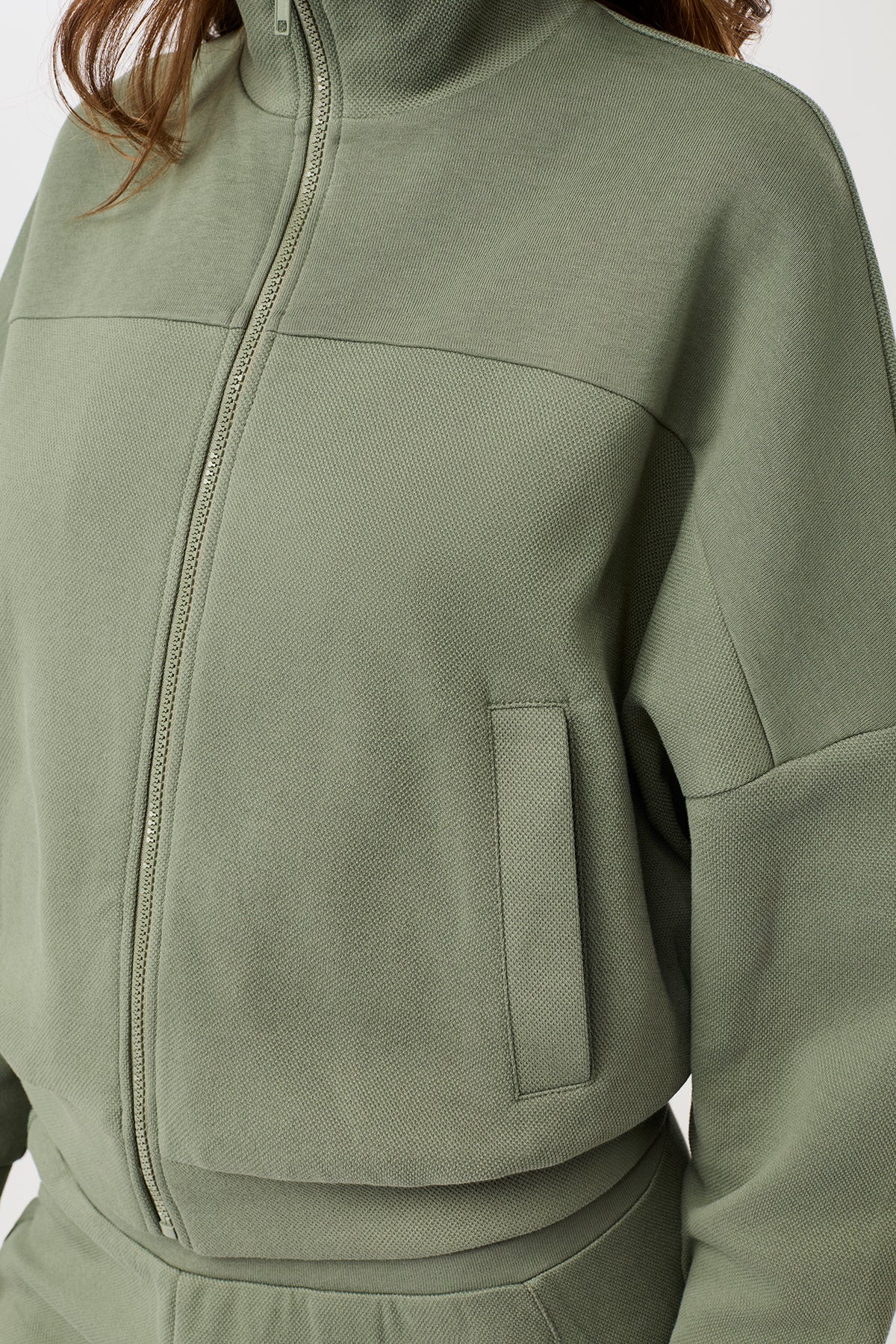 Blouson - Charcoal Green, GOTS - Image 5