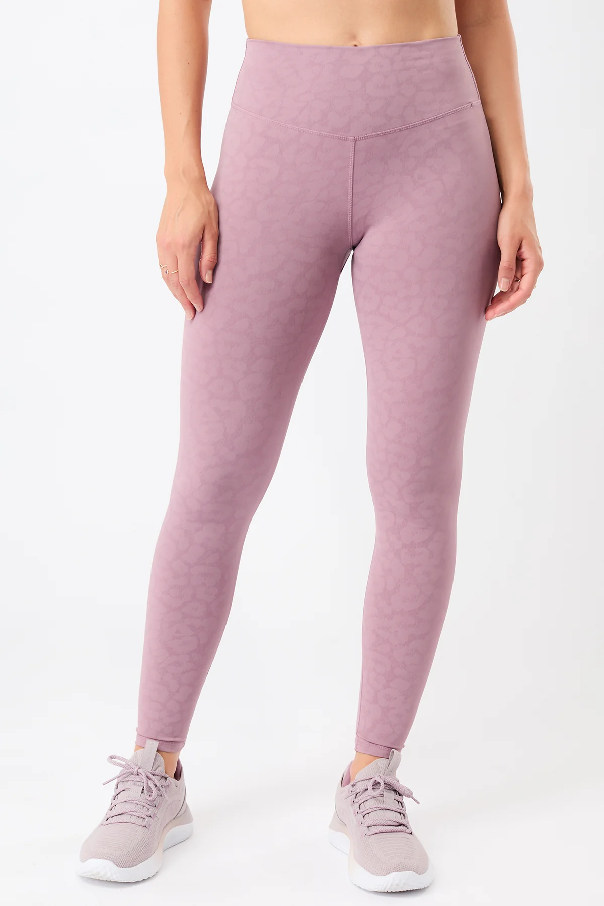 Monoprinted Tights - Leo Mauve