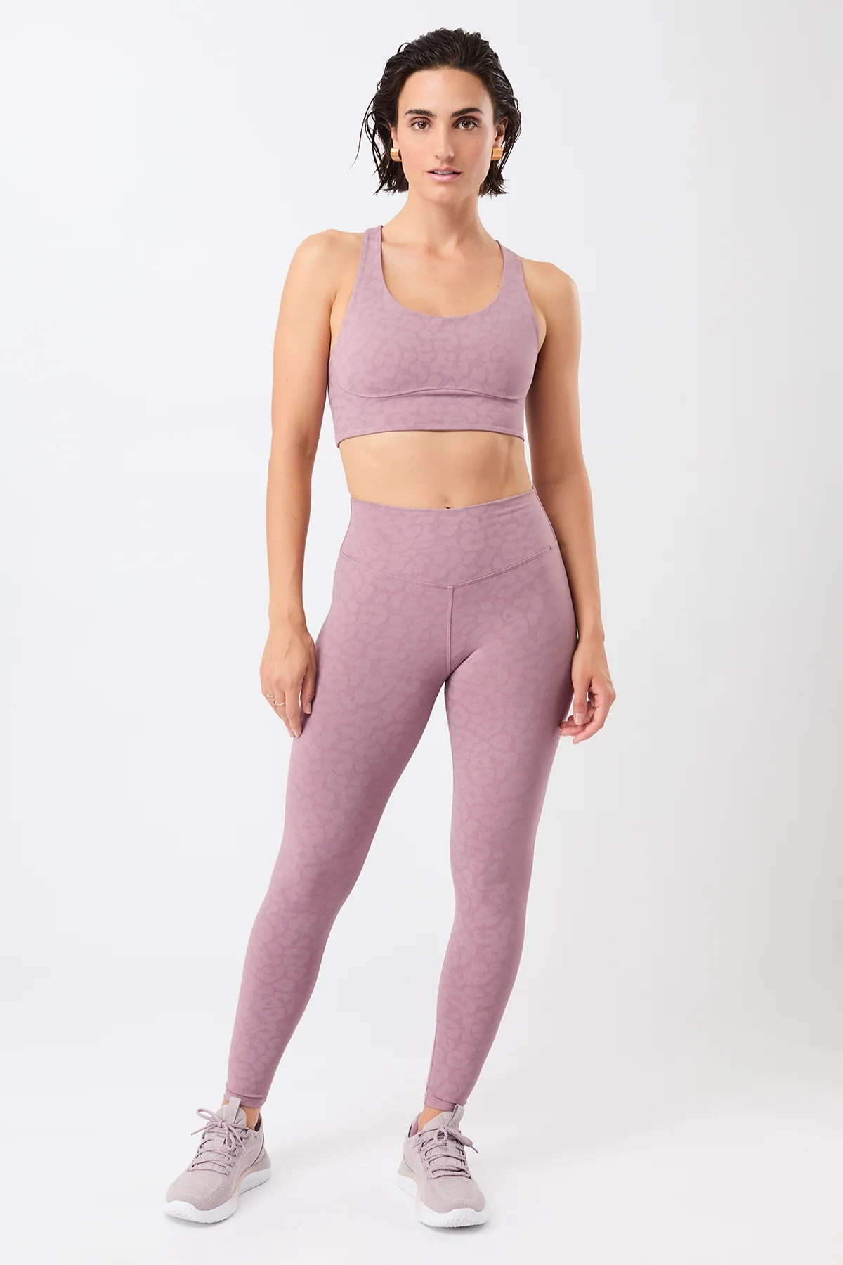 Monoprinted Tights - Leo Mauve - Image 5