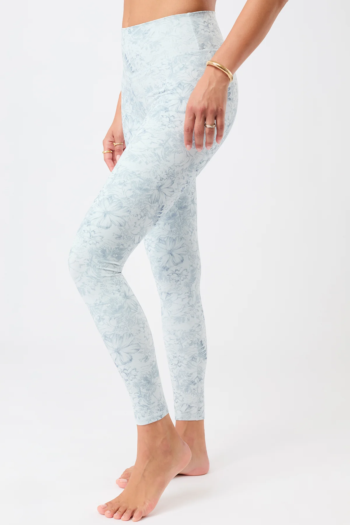 Monoprinted Tights - Blu Mirage - Image 3