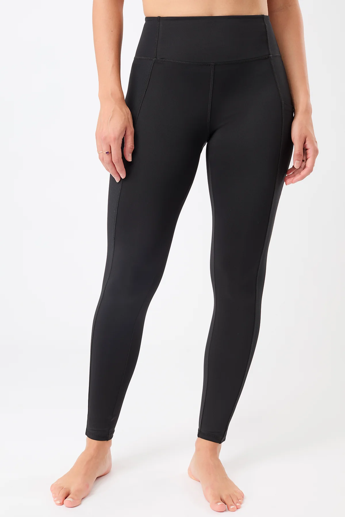 Rib Mix Legging - All Black - Image 2