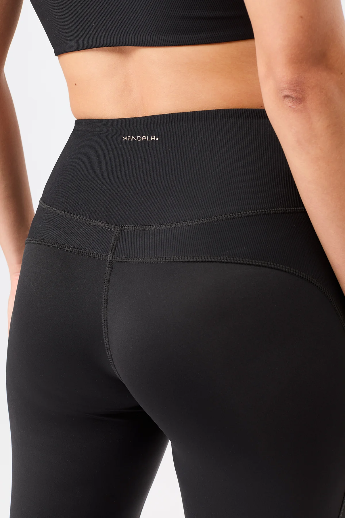 Rib Mix Legging - All Black - Image 4