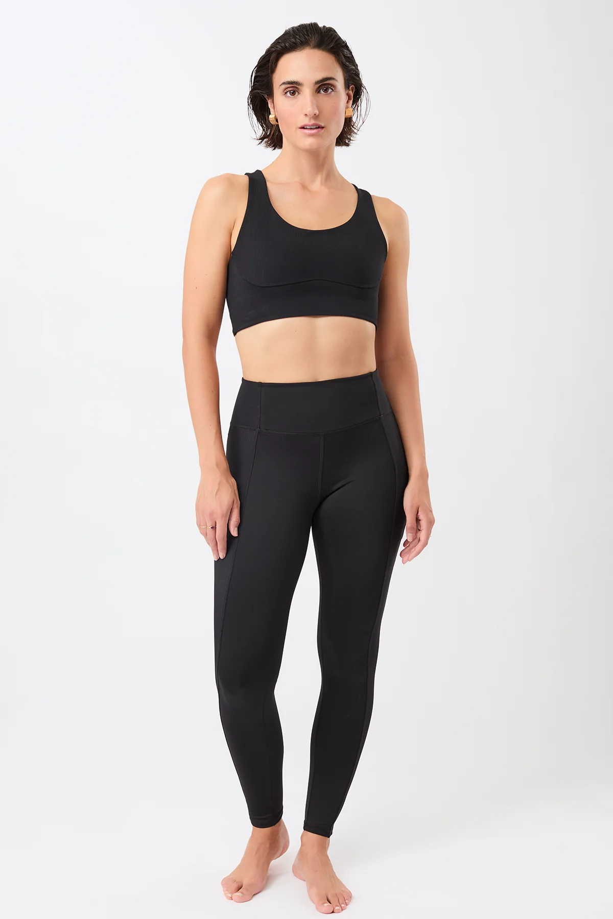 Rib Mix Legging - All Black - Image 6