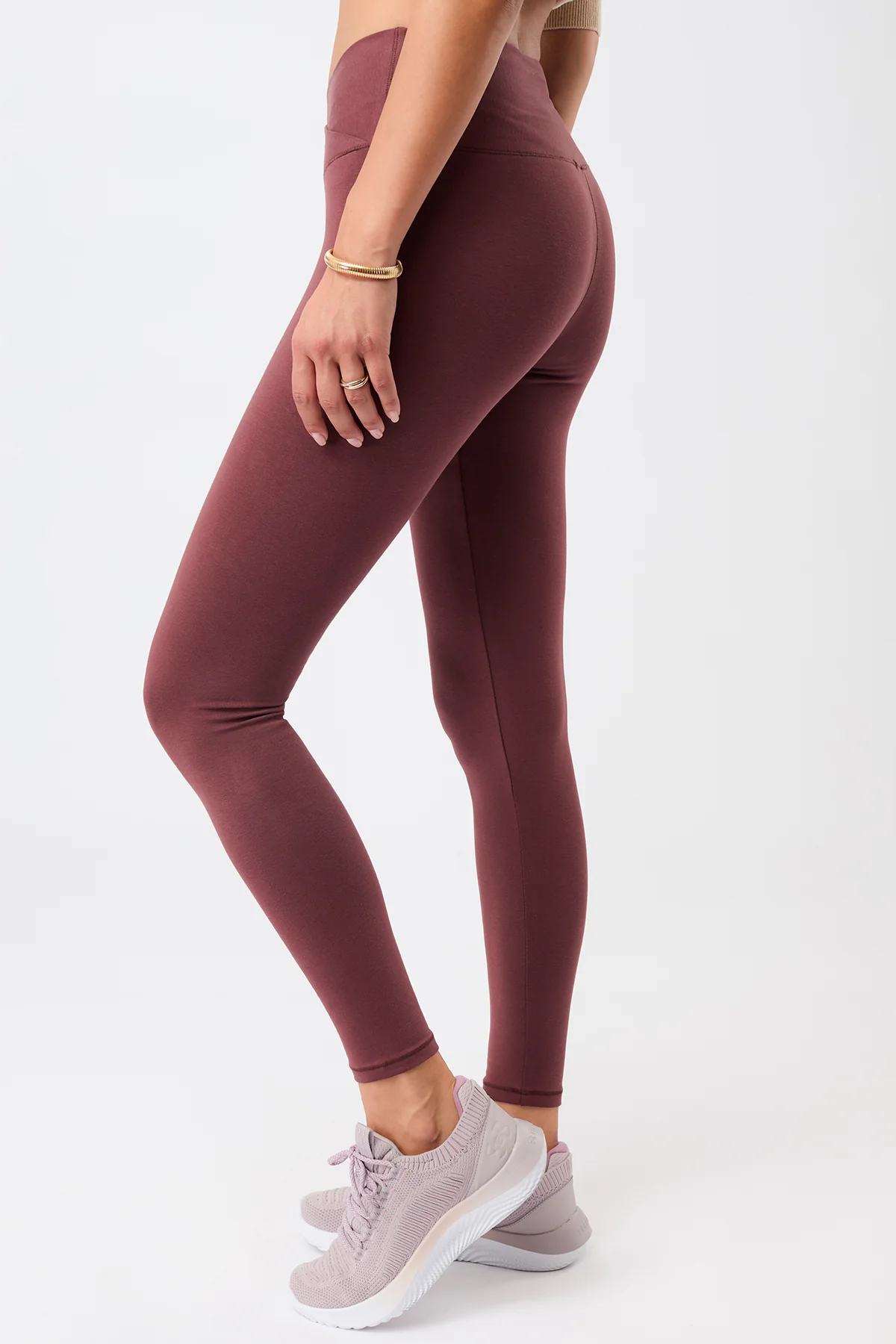 Wrap Legging - Rosewood, GOTS - Image 3