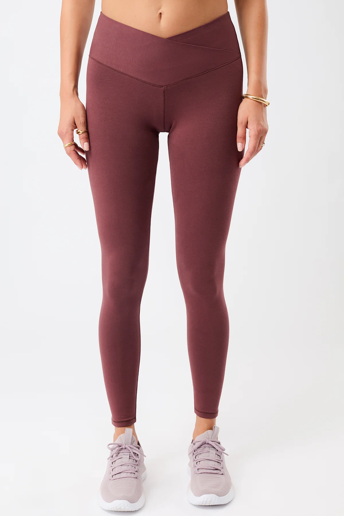 Wrap Legging - Rosewood, GOTS - Image 6