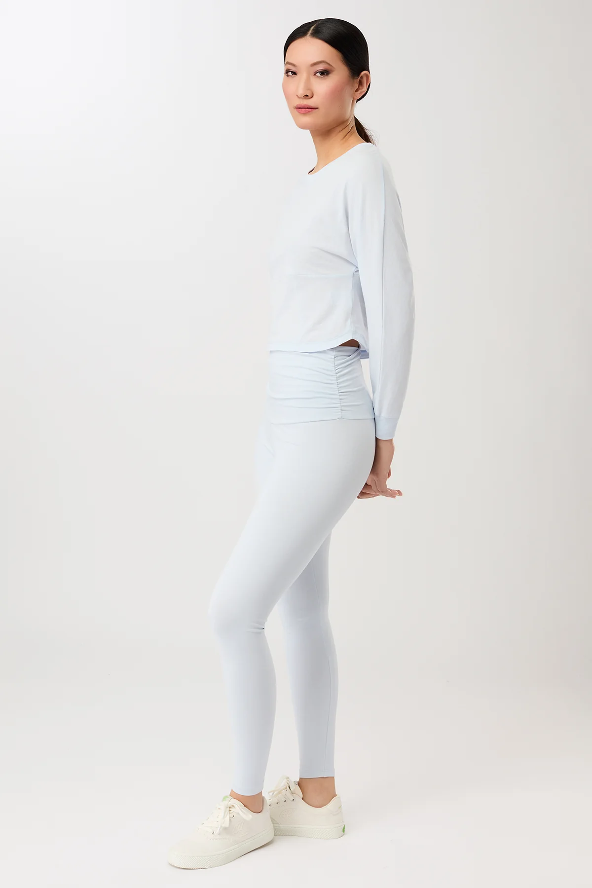 Pilates Tights - Baby Blue, GOTS - Image 6