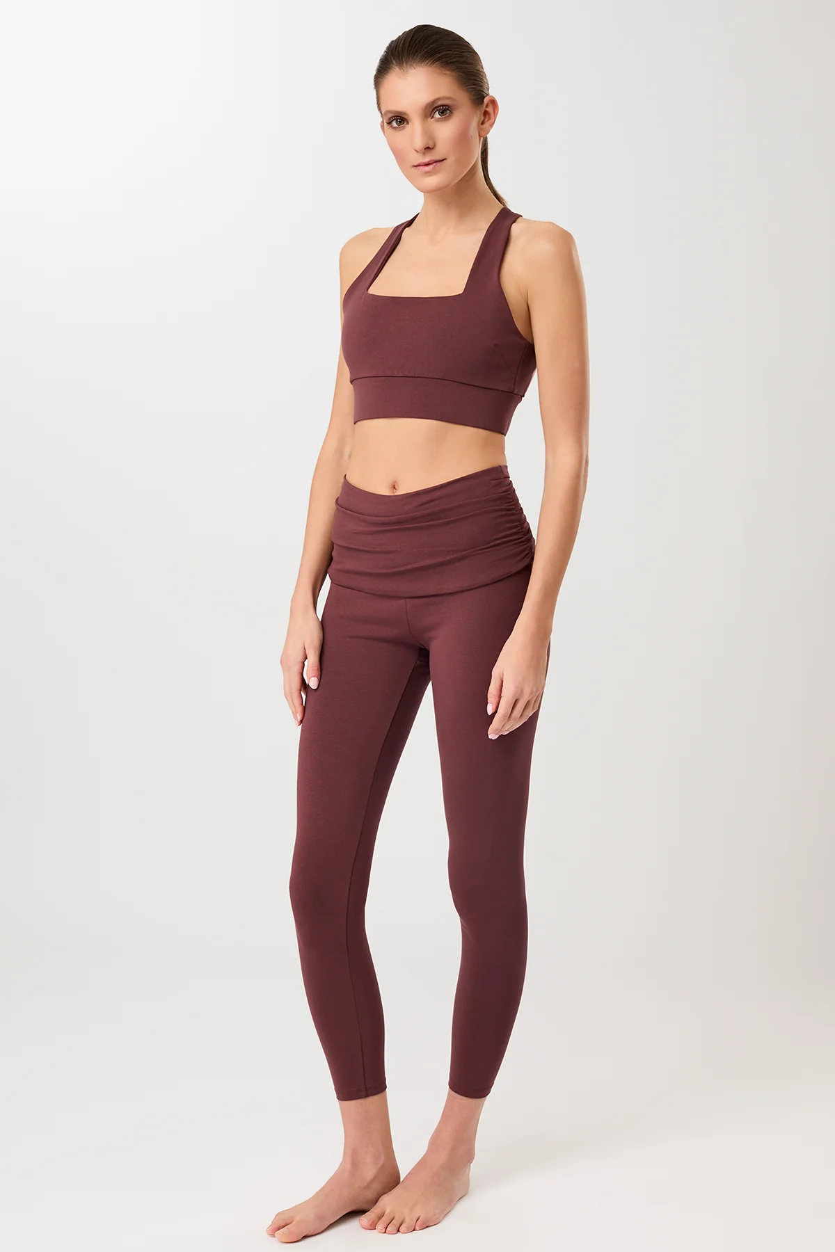 Pilates Tights - Rosewood, GOTS - Image 5