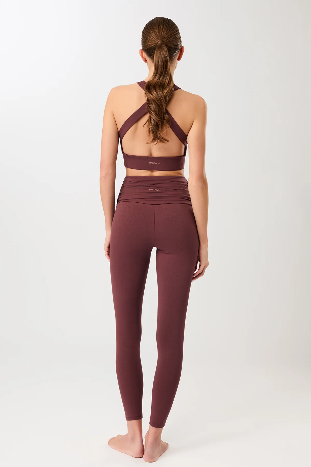 Pilates Tights - Rosewood, GOTS - Image 7