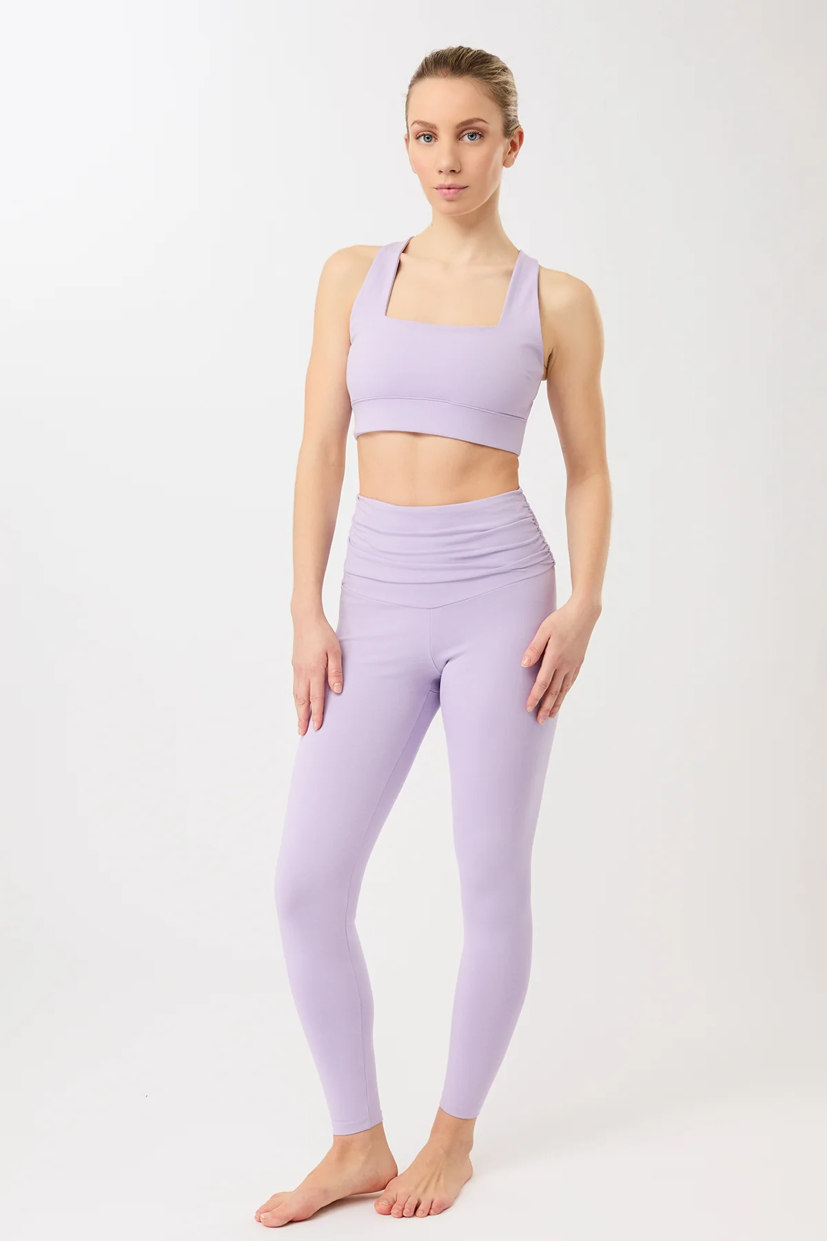 Pilates Tights - Violet, GOTS - Image 4