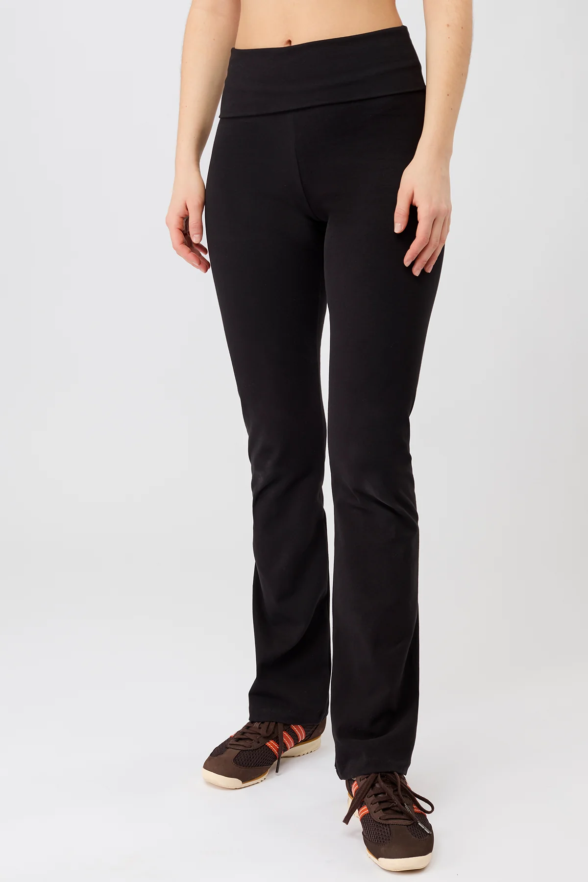 Legging Roll-Down Flared- Black, GOTS - Image 4