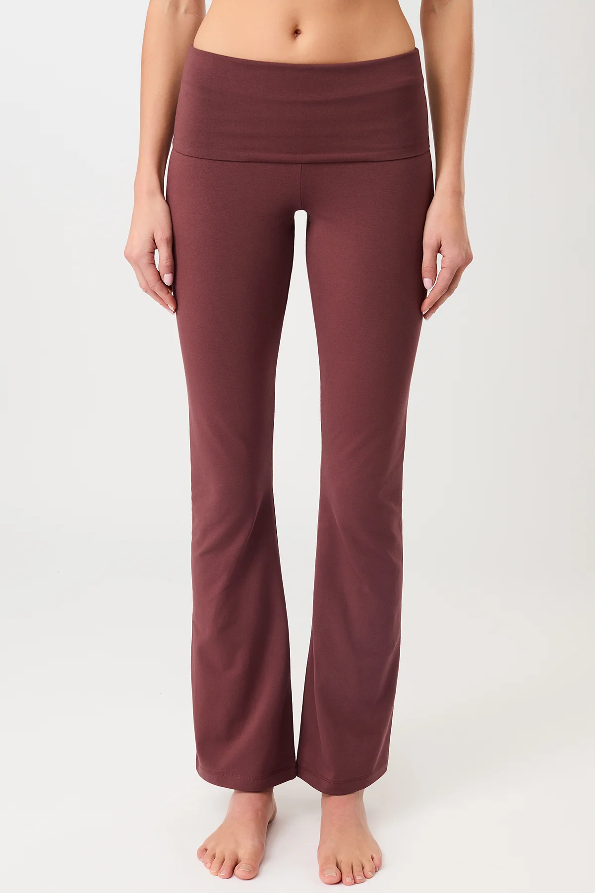 Legging Roll-Down Flared - Rosewood, GOTS - Image 3
