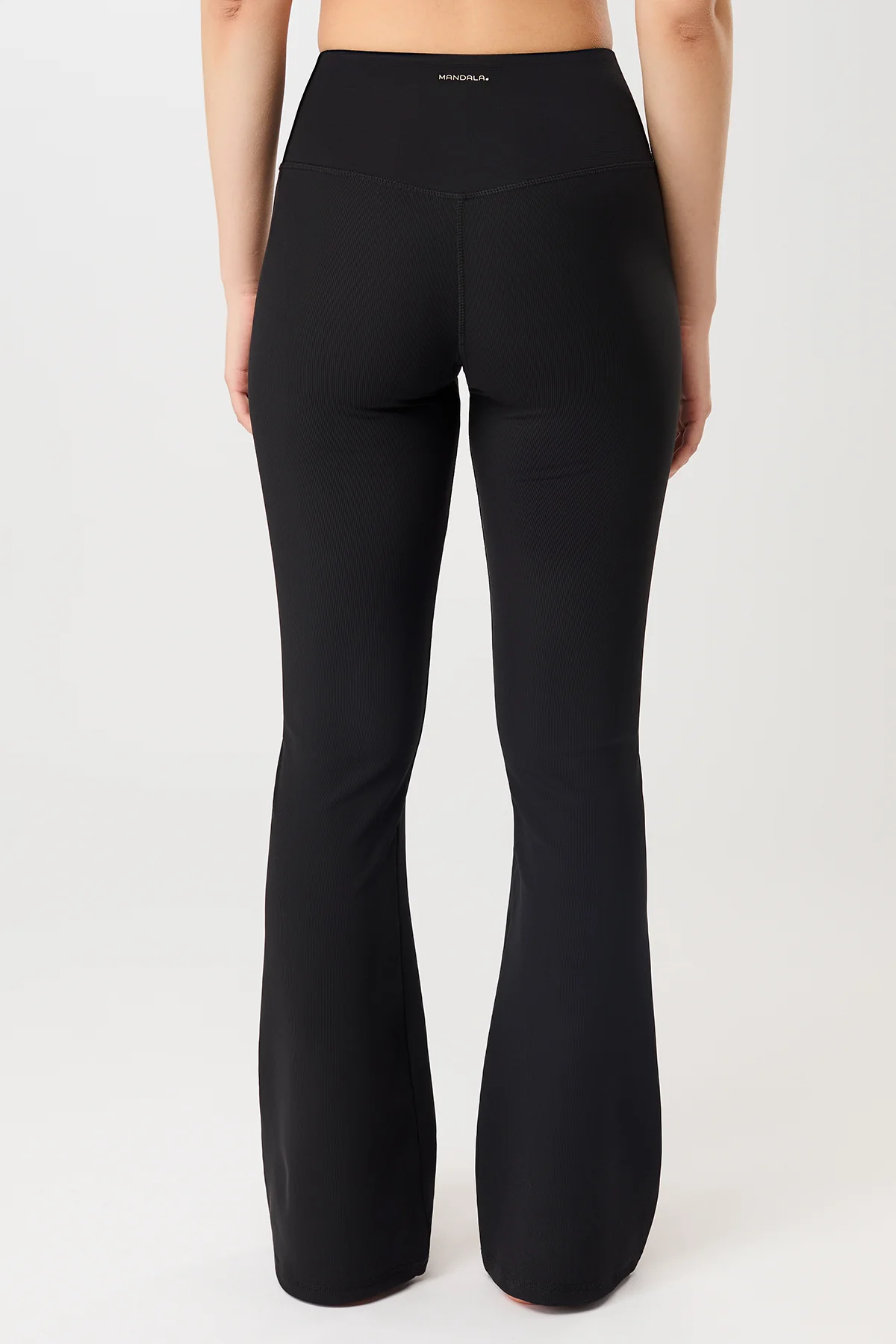 Flared & Ribbed Legging - Black - Image 3