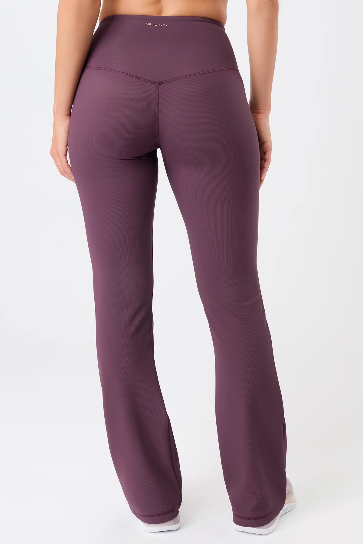 Flared & Ribbed Pants - Burgundy - Image 5