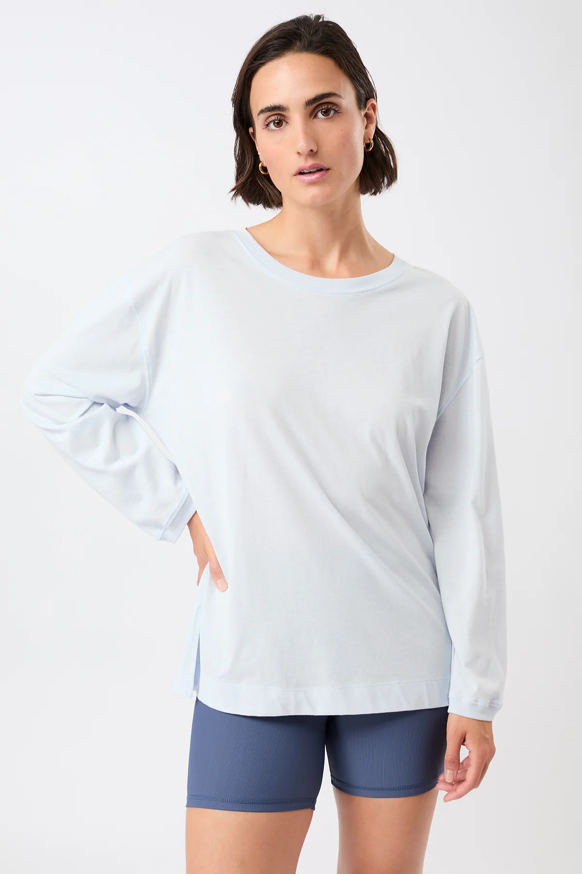 Longsleeve T-Shirt - Baby Blue, GOTS - Image 4