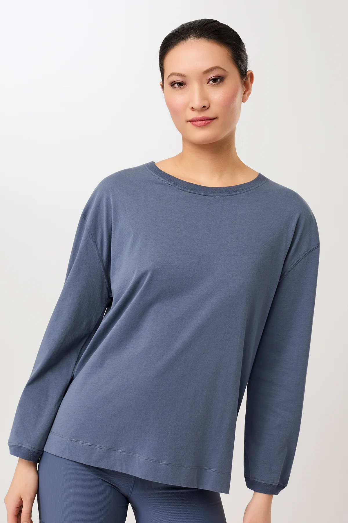 Longsleeve T-Shirt - Eclipse Blue, GOTS - Image 4