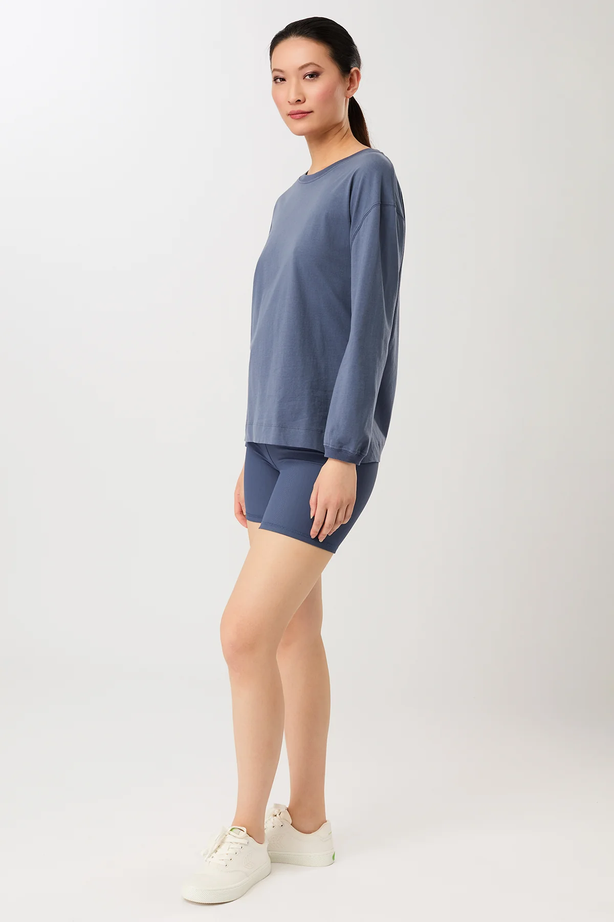 Longsleeve T-Shirt - Eclipse Blue, GOTS - Image 5