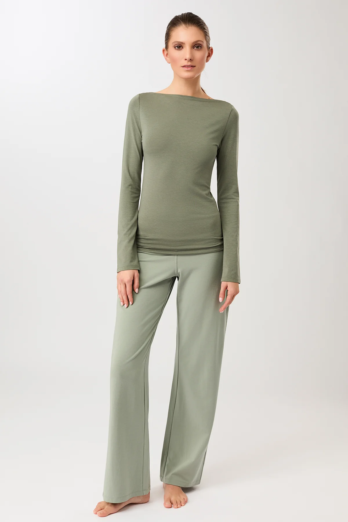 Basic Longsleeve - Charcoal Green - Image 5