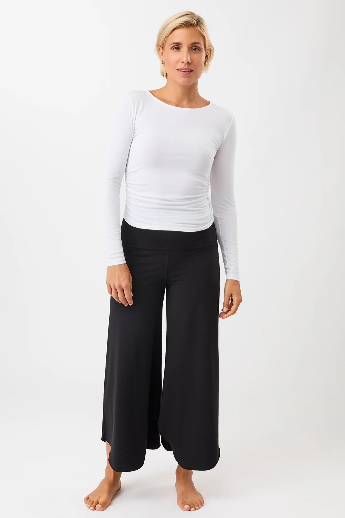Side Ruffled Longsleeve - White - Image 4
