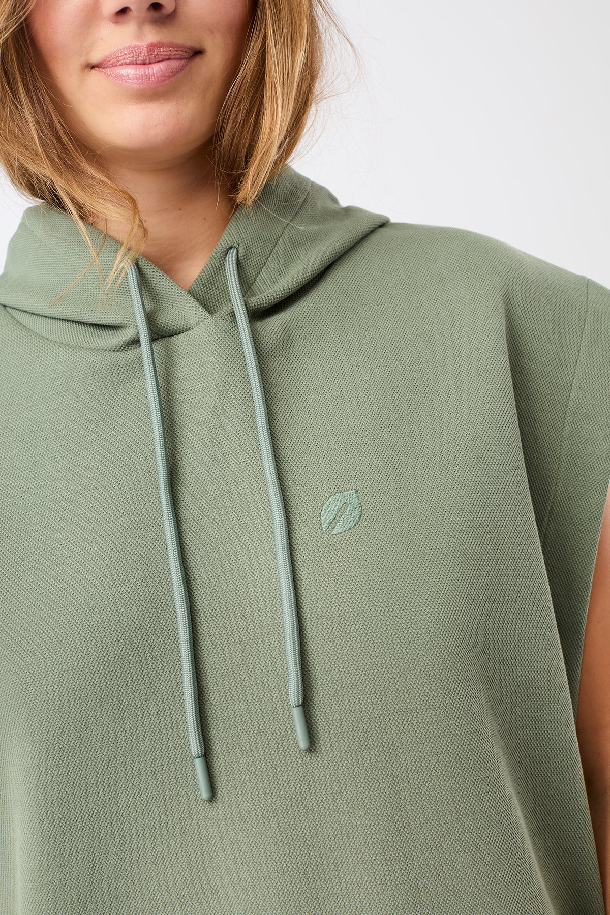 Hoodie Veste - Charcoal Green, GOTS - Image 4