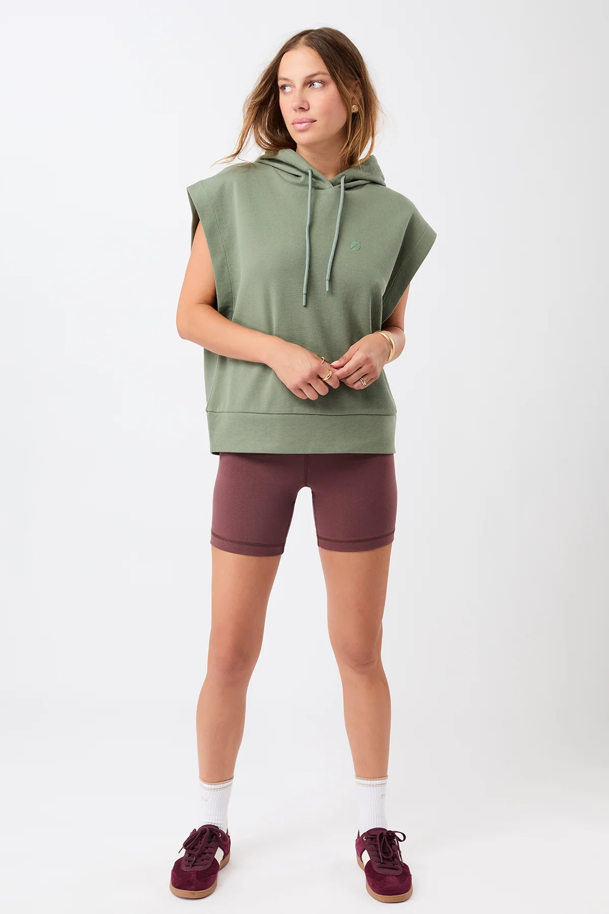 Hoodie Veste - Charcoal Green, GOTS - Image 5