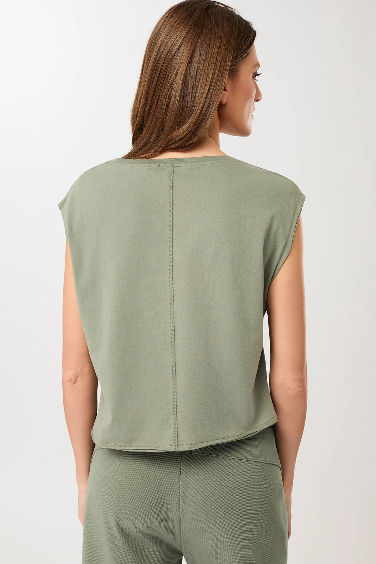 Relax Fit Top - Charcoal Green, GOTS - Image 2