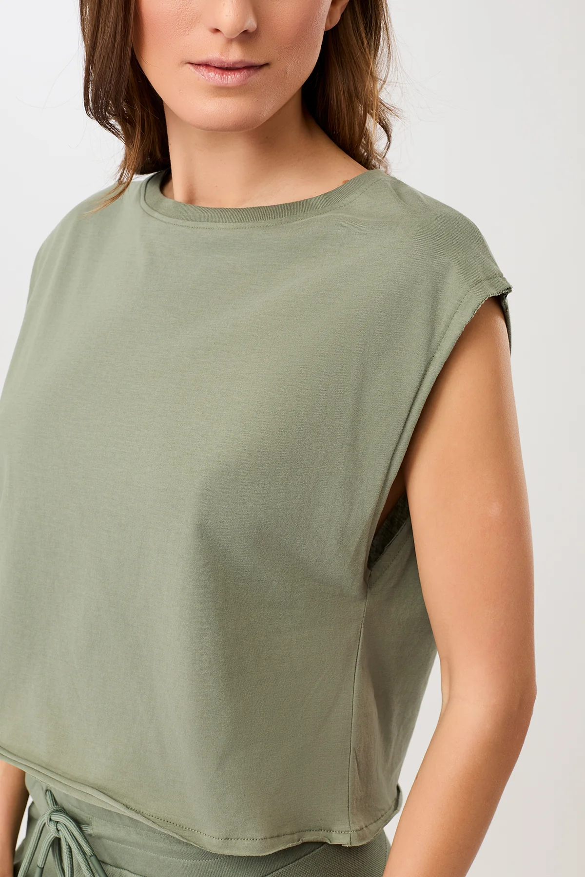 Relax Fit Top - Charcoal Green, GOTS - Image 3