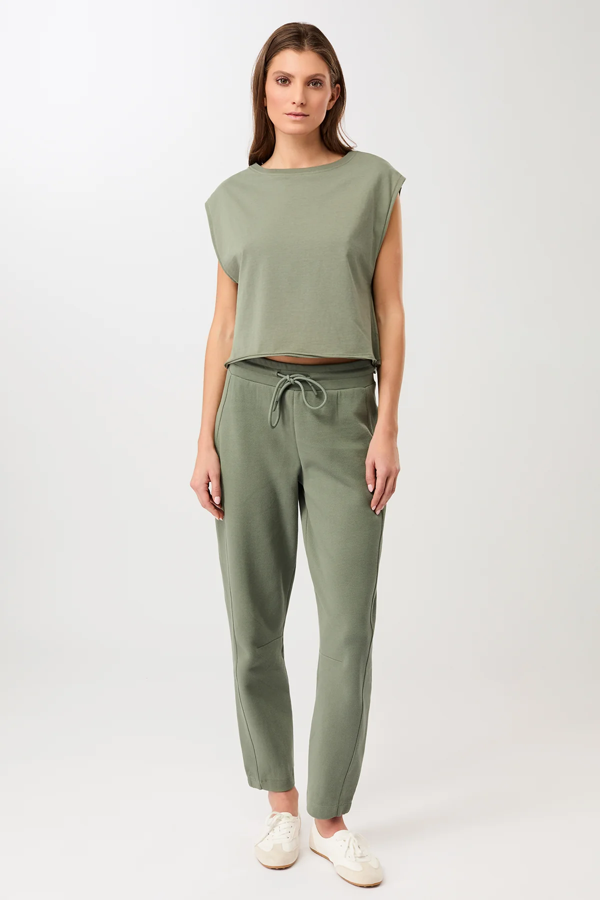 Relax Fit Top - Charcoal Green, GOTS - Image 5