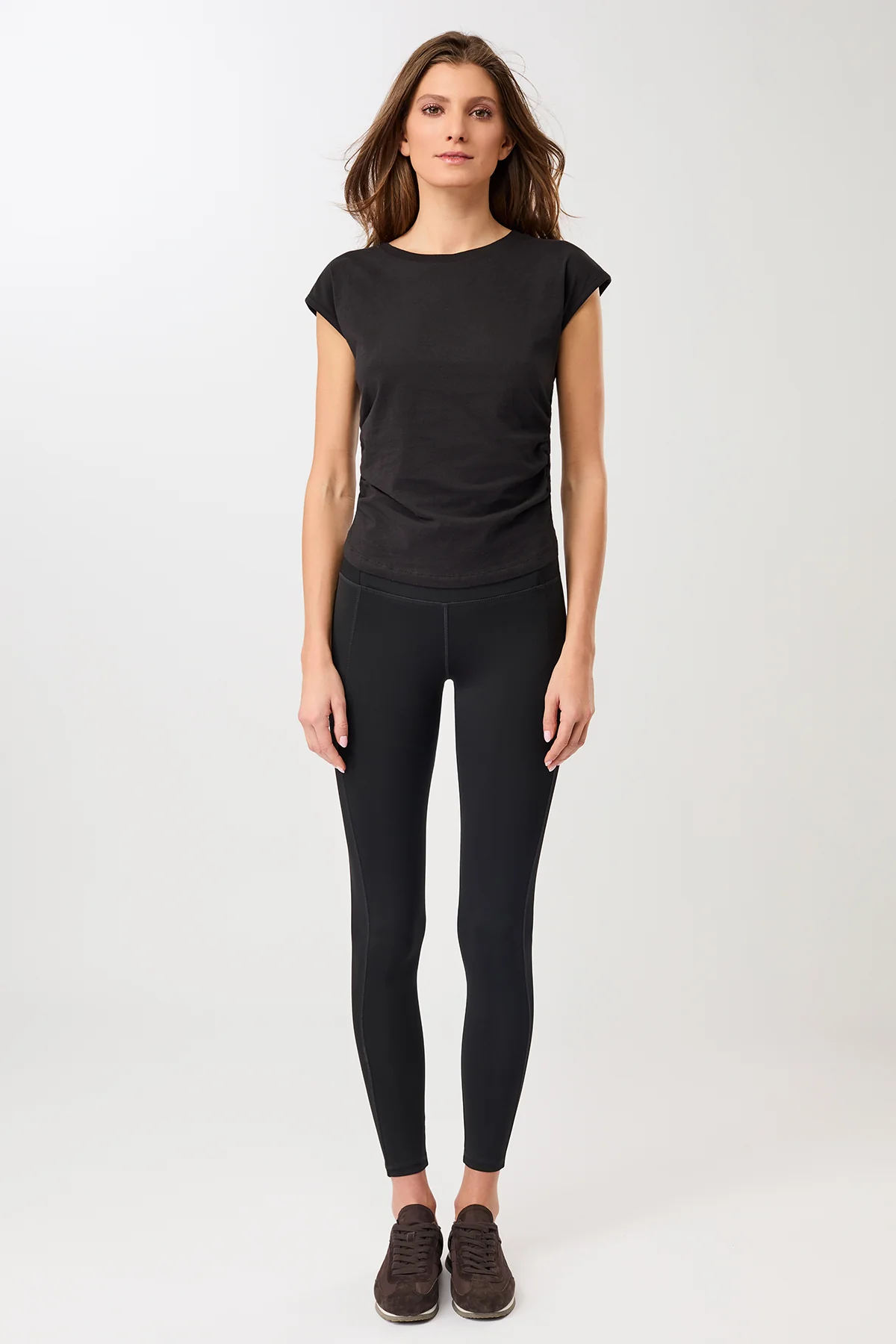 Side Ruffled Top - Black, GOTS - Image 4