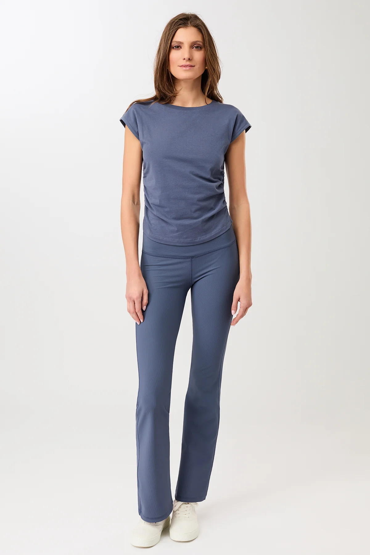 Side Ruffled Top - Eclipse Blue, GOTS - Image 4