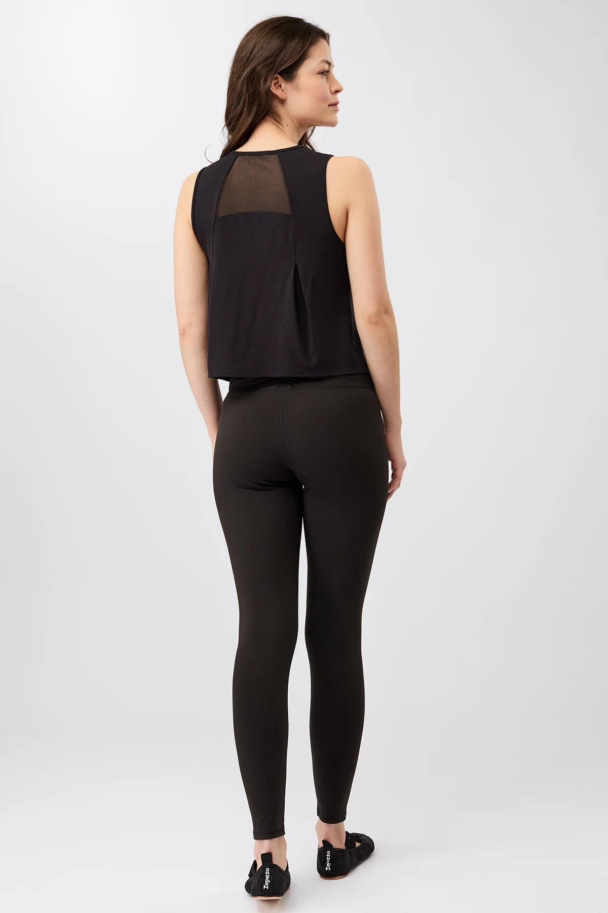 Cropped Tank Top - Black - Image 4