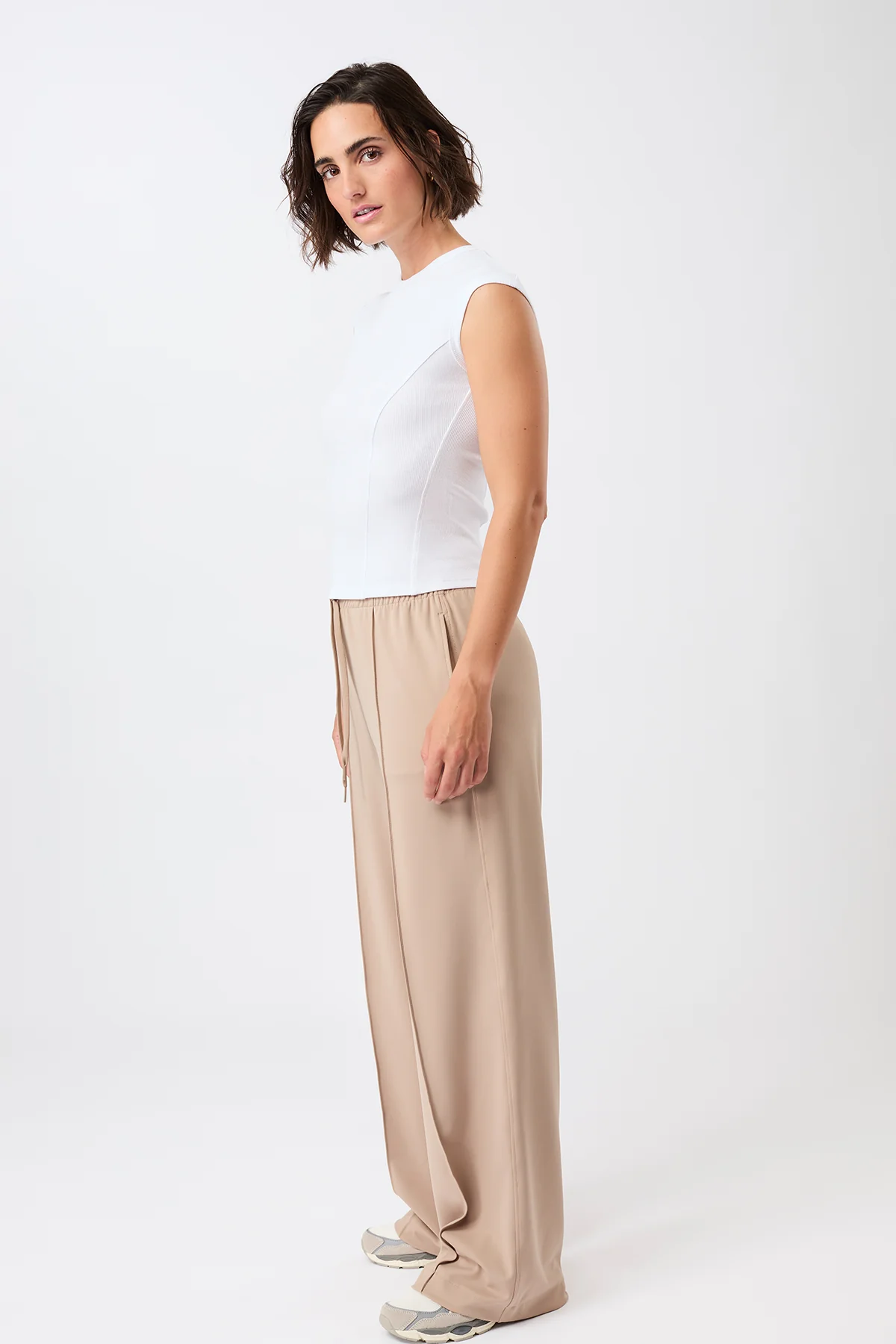 Ribbed Sport Top - White, GOTS - Image 5