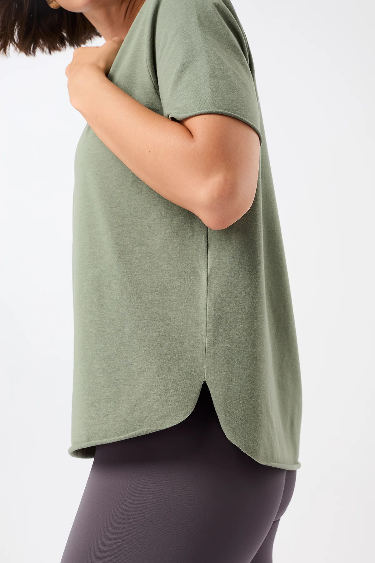 Halfmoon T-Shirt - Charcoal Green - Image 3