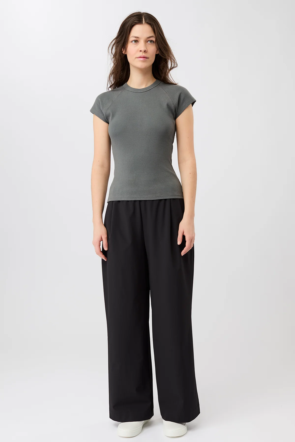 Slim Fit Ribbed Tee - Nox, GOTS - Image 4
